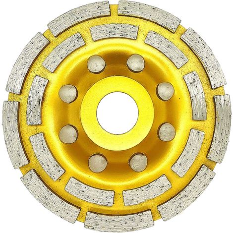 Meule diamantée double rangée 4,5 pouces pour béton marbre pierre, disque de polissage abrasif (1/5)