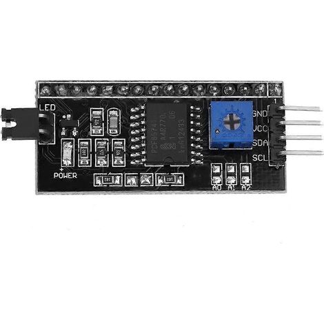 Carte adaptatrice LCD1602, interface IIC/I2C, module convertisseur 5V pour écran LCD 1602 (1/4)