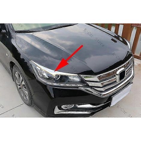 Scheinwerferblenden-Zubehör für Honda Accord 9. Generation (2014–2015), ABS-Kohlefaser, 2-teilig, Silber