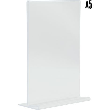 Porte-affiche vertical en acrylique transparent - Format A5 - Securit
