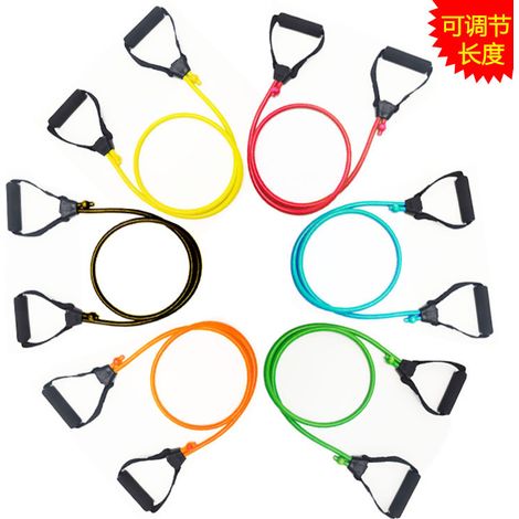 Elastic resistance band for home fitness, adjustable strength training rope for men, straight resistance band