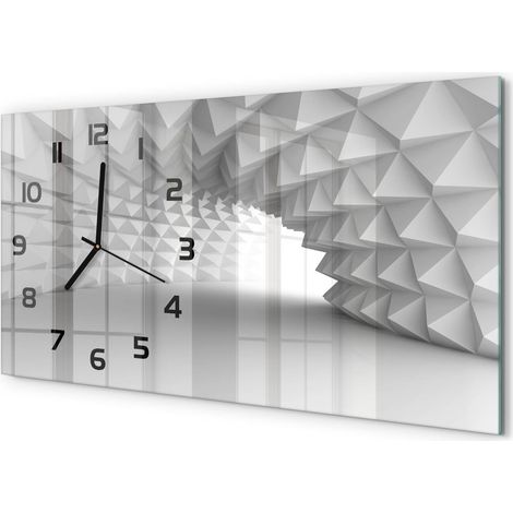 Horloge Murale Maison 60x30 cm Design Panoramique Salon Cuisine Bureau Tunnel d'abstraction (1/5)