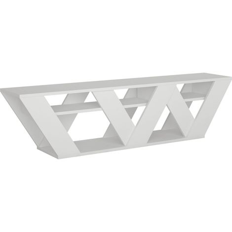 Decortie Ralla Moderner TV-Ständer Multimedia-Center TV-Element Weiß Mit Einlegeböden 158cm - White (1/2)