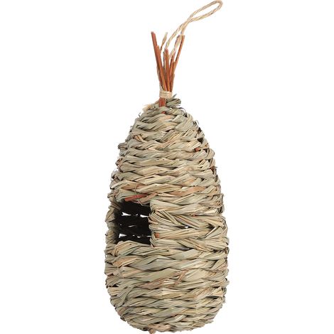 Nichoir rustique tissé à la main avec hibiscus naturel pour une utilisation intérieure et extérieure (1/5)
