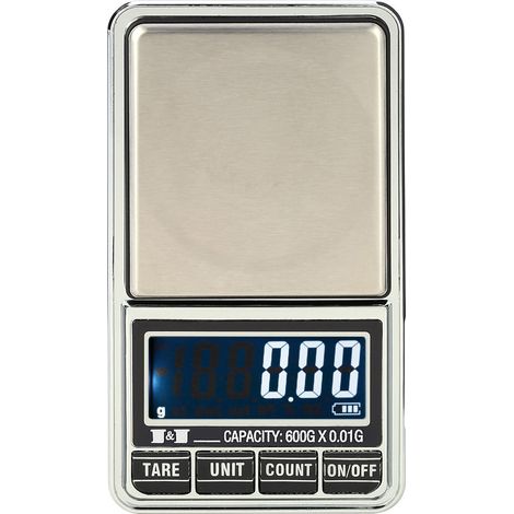 Minibalanza digital profesional para joyería, balanza electrónica de bolsillo de precisión, 600 g x 0,01 g