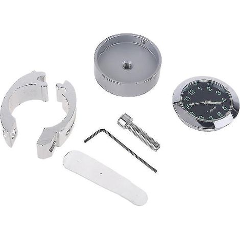 Horloge miniature phosphorescente pour moto, cadran en alliage d'aluminium, à fixer sur un vélo. (1/4)