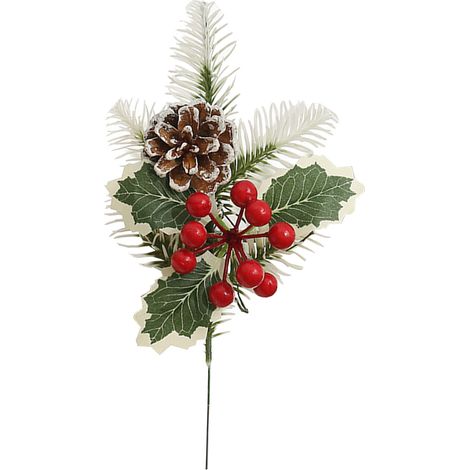 (10 Stück pro Packung) (1 Stück pro Karton) Weihnachtsfiguren, Weihnachtsblumen, Weihnachtsbeeren, Deko-Accessoires, Kunststoff (1/5)