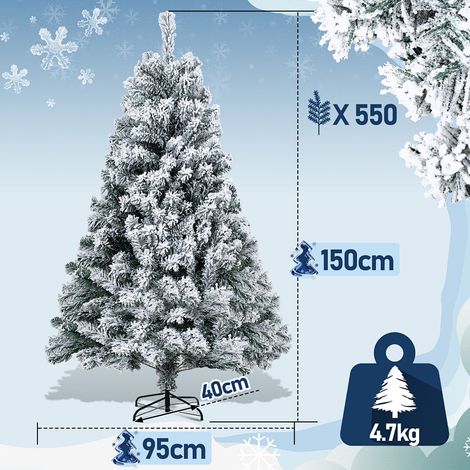 Randaco 150cm Albero di Natale artificiale Albero di Natale in PVC con supporto in metallo Xmas Party Decortaion (1/4)