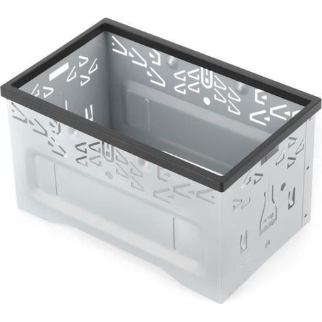Kit de cadre 2-Din - TBEST - Universel - Installation autoradio - Couleur gris - Durable (1/4)