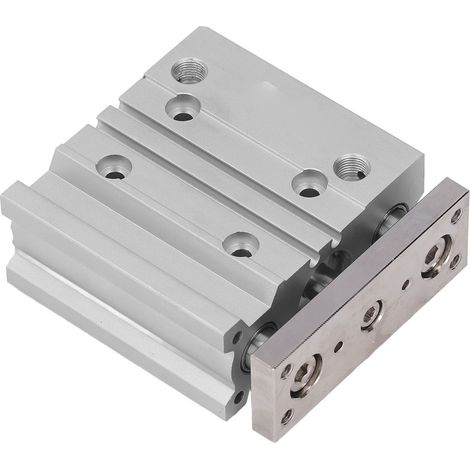 Vérin pneumatique double effet à 3 tiges, alliage d'aluminium, alésage 20 mm, course 40 mm, filetage PT1/8 (1/5)