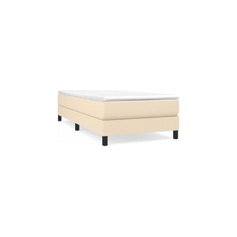 Sommier à lattes de lit avec matelas Crème 80x200 Tissu (1/5)