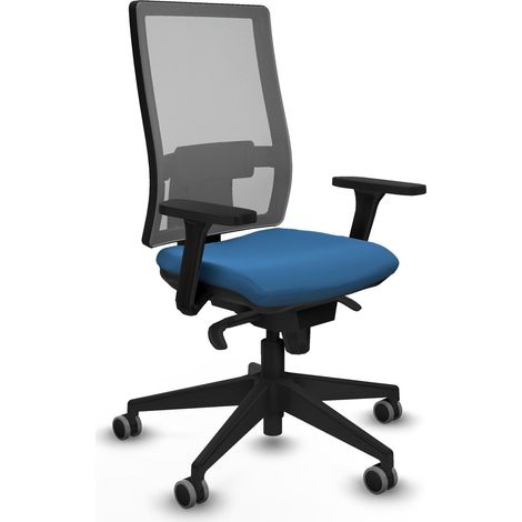 Bürostuhl piqueras y crespo Horna hellblau graues Netz