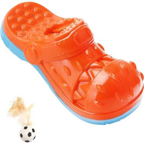Jouet pour Chien Indestructible Jouet à Mâcher en Caoutchouc Résistant aux Morsures pour Nettoyer Les Dents de Votre Chien Grincer Interactif Jouets pour Petits Moyens Grande Chiens