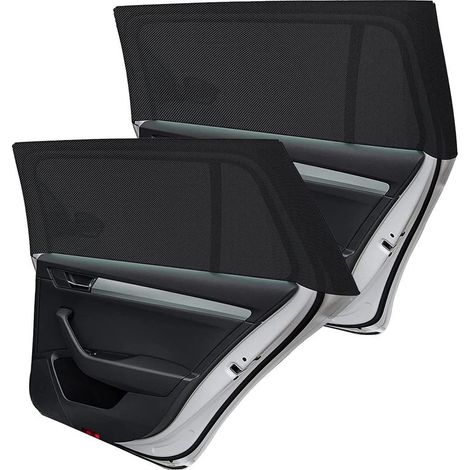 Baby Car Sun Shade, 2 Pack Car Sun Socks, Blocks UV Rays, Compatible with Most Cars (Black) (Black, XL) (1/5)