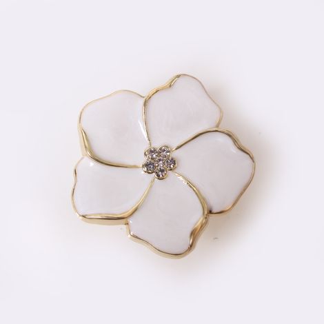 pièces de poignées de fleur à cinq feuilles en alliage d'or blanc dégoulinant, poignées de porte, poignées de tiroir, poignées de meubles, poignées d' (1/5)
