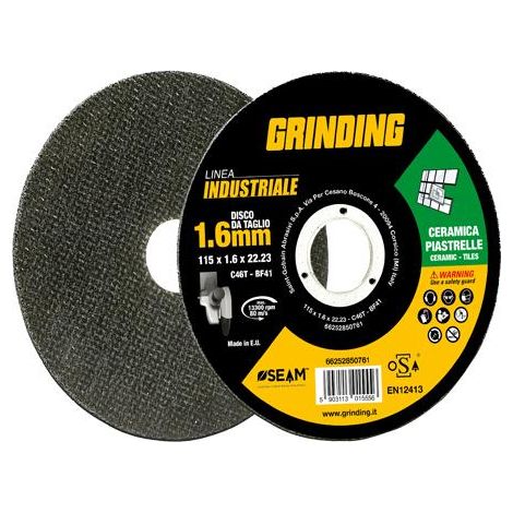 MOLA ABRASIVA PER MARMO/PIASTRELLE 'GRINDING LINEA INDUSTRIALE' ø 115 x 1,6 10 PZ