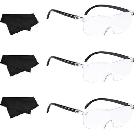3 x Magnifying Glasses 500%/1000%/1600% Magnifying Glasses, Black (1/5)