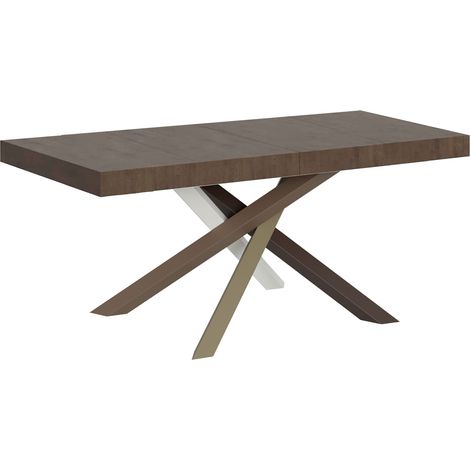 Tavolo Allungabile 120/380x90 cm Volantis Premium Noce Gambe Multicolore 4/C
