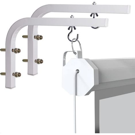 Universel Support Mural Support de Plafond pour projecteur Supports en L pour écran de projecteur Cintres pour écrans de Projection avec Crochet pour projecteurs Domestique et écrans de cinéma (1/5)