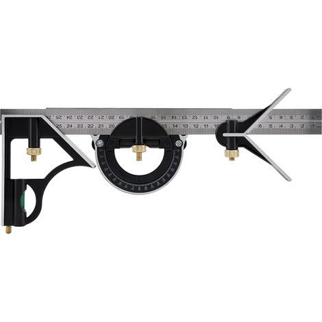 Adjustable combination square 300mm engineer's ruler metal right angle precise measurement (1/5)