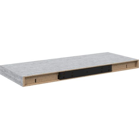 Maison Exclusive - Schweberegal Betongrau 60x23,5x3,8 cm MDF (1/5)