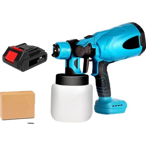 Pistolet à Peinture Électrique, Buse Réglable, Design Ergonomique, Prise EU avec 1 batterie (1/2)