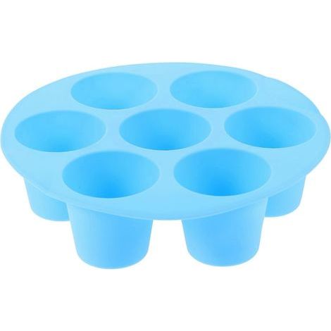 Antihaftbeschichtete Silikon-Muffinform, Backblech für Muffins und Cupcakes – 15,60 x 15,60 x 4,30 cm – Himmelblau (1/4)