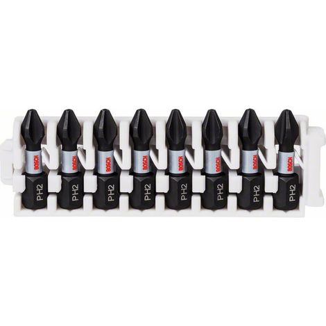 Bosch Impact Control Schrauberbit-Set 8-tlg. PH2, 25 mm Bit Schrauber 2608522324