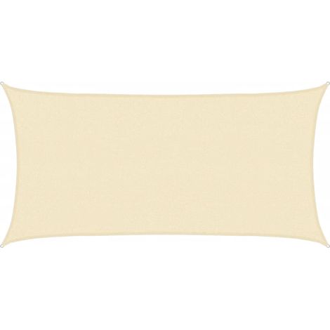 vidaXL Voile d'ombrage 160 g/m² Crème 2x3,5 m PEHD
