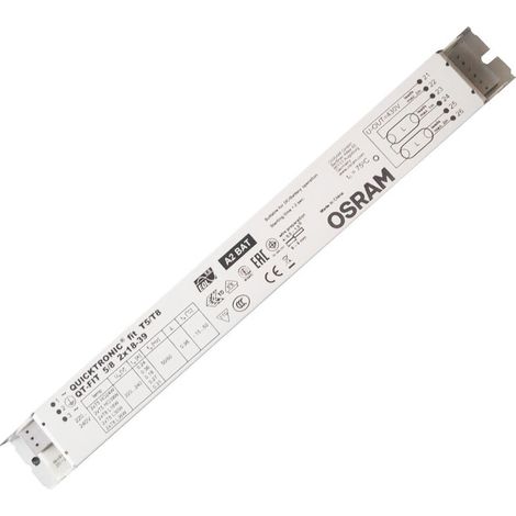 Ballast électronique non gradable QT-FIT 5/8 2X18-39/220-240 UNV1, métal, blanc, 1 pièce (1/2)