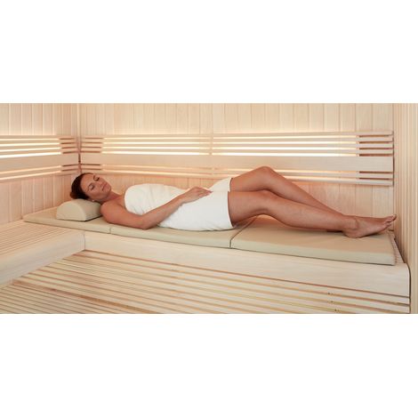 Infraworld Sauna Bankauflage mit antibakteriellem Bezug 195x50x4cm Auflage für Saunabank