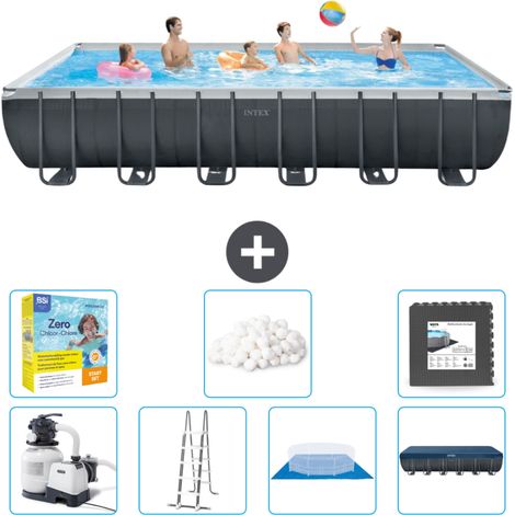 Intex rechteckiger Ultra XTR-Rahmenpool – 732 x 366 x 132 cm – Inklusive Zubehör CB49 (1/4)