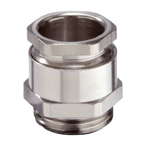 WISKA Presse-étoupe DIN avec joint d’étanchéité à insert M40x1.5 MS-DIN-M40 Raccord intermédiaire hexagonal laiton (CuZn) nickelé Longueur de filetage 8,0 mm - 1 Stück (1/2)