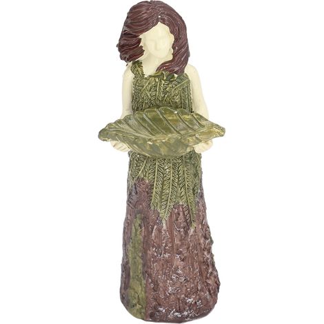 Vogelfutterhaus aus Kunstharz in Form einer Feenstatue, eine prächtige Göttinnenstatue für den Garten (1/5)