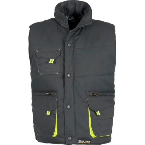 Chaleco Future  multibolsillos con detalles fluorescentes WORKTEAM WF1680 XXL Gris+Amarillo A.V. (1/3)