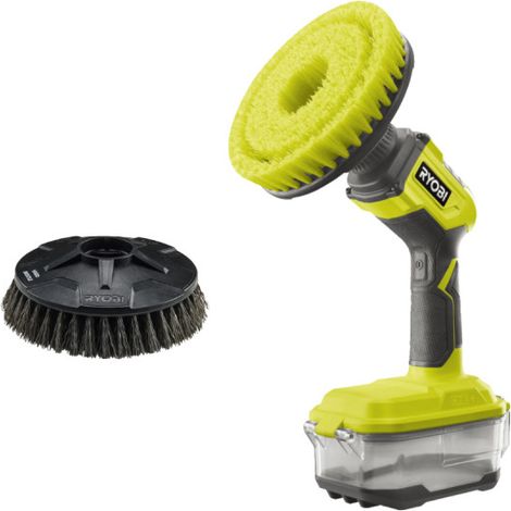Pack RYOBI - Brosse motorisée R18CPS-0 - 18V One+ - sans batterie ni chargeur - Tête de brosse RAKSCRUBH - surfaces dures (1/4)