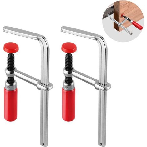 Aougo – Serre-joint rail de guidage 2 pièces 160x60mm – Force de serrage 220kg – Compatible tables MFT et rails de scie à chaîne (1/5)