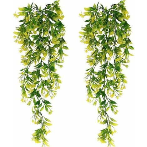 Lierre Artificiel - Suspension Verte 80 Cm - Pour Décoration Intérieure Extérieure Mariage Bureau Jardin - 2 Pièces (1/5)