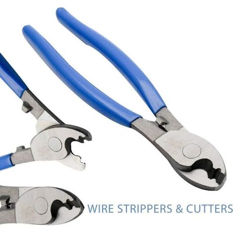 Pince à dénuder 215 mm Coupe-câble électrique réglable Cisaille câble électrique Outil de coupe pour couper les câbles gainés en aluminium, cuivre et plastique (1/4)