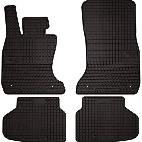 Alfombrillas de goma para BMW 7 F01 sedán (2008-2015) - negras, montadas