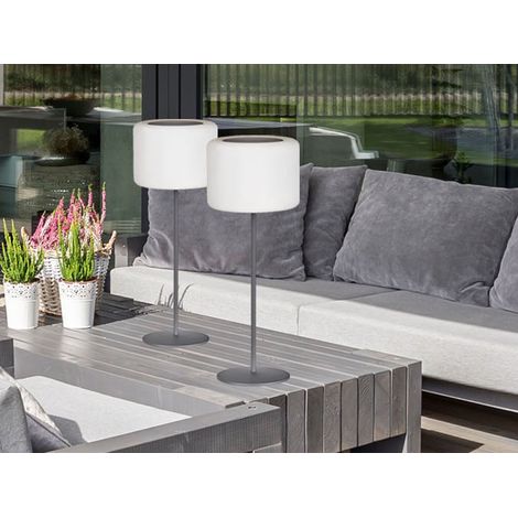 2er SET RGB Tischlampen dimmbar mit Fernbedienung, per USB & Solar aufladbar (1/5)