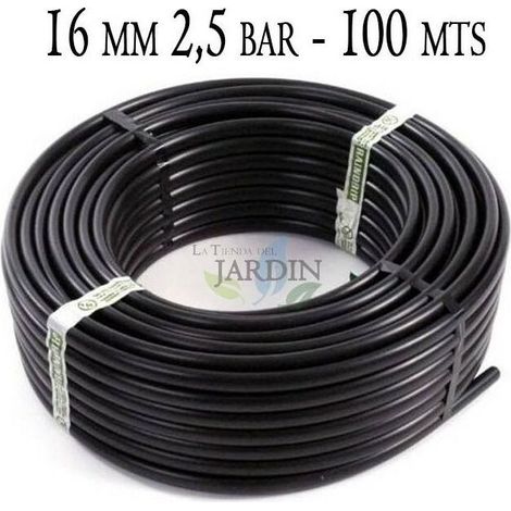 Suinga – Tuyau d'alimentation pour arrosage enterré 16mm – Longueur 100 mètres – Pression max 2,5 bar – Polyéthylène écologique (1/3)