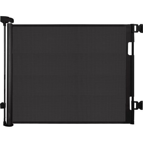 Barrière de Sécurité Rétractable pour Bébé et Animaux Chiens, Extensible de 0-140cm, Porte de Sécurité pour Escaliers, Couloirs et Portes – Utilisation Intérieure et Extérieure noir (1/5)