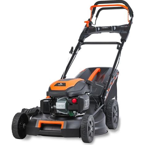 FUXTEC 4in1 Benzin Rasenmäher mit flexiblem Antrieb -4PS Leistung, 51cm Schnittbreite & 7-stufige Höhenverstellung 25mm-75mm, 4-Takt - 60L Grasfangkorb, Mulchfunktion & Seitenauswurf FX-RM5170PRO (1/5)