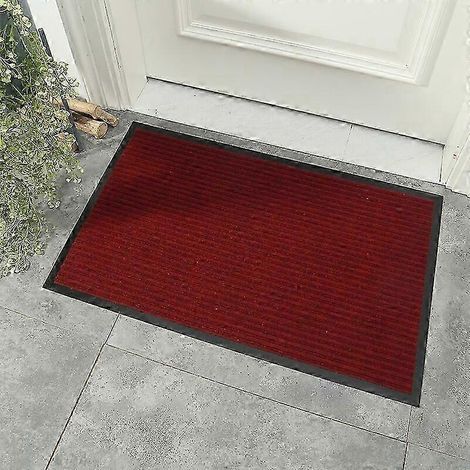 Tapis d'entrée lavable, idéal pour l'intérieur et l'extérieur, servant également de gratte-chaussures. Convient pour l'intérieur et l'extérieur de la maison. (1/5)