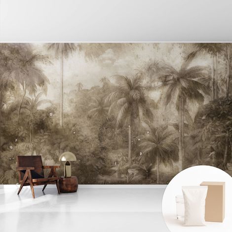 Papier peint avec colle pour décoration moderne de salon chambre à coucher cuisine et bureau Facile Paysage exotique 416x254 cm (1/5)