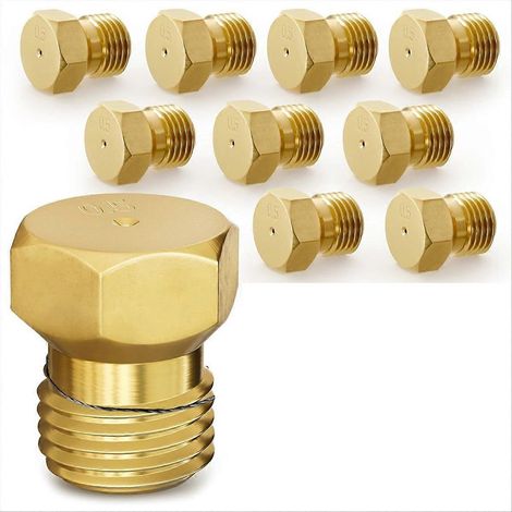 10 pièces Propane à Natural gaz Conversion kit M6 x 0 75mm 0 5mm Brass buse gaz Conversion kit pour gaz Stoves et Grills (1/5)