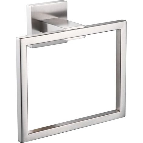 Portasciugamani ad anello, gancio per asciugamani, portasciugamani a parete, acciaio inossidabile, stile moderno, acciaio spazzolato (1/4)