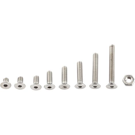 Vis à tête plate M2.5 inox A2 avec écrous hexagonaux - Kit assemblage (1/5)