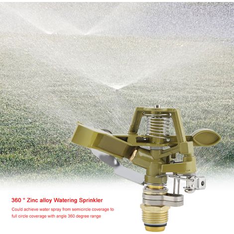 Arroseur de jardin à jet d'eau intégré au sol en alliage de zinc à 360° pour pelouse et cour (1/5)